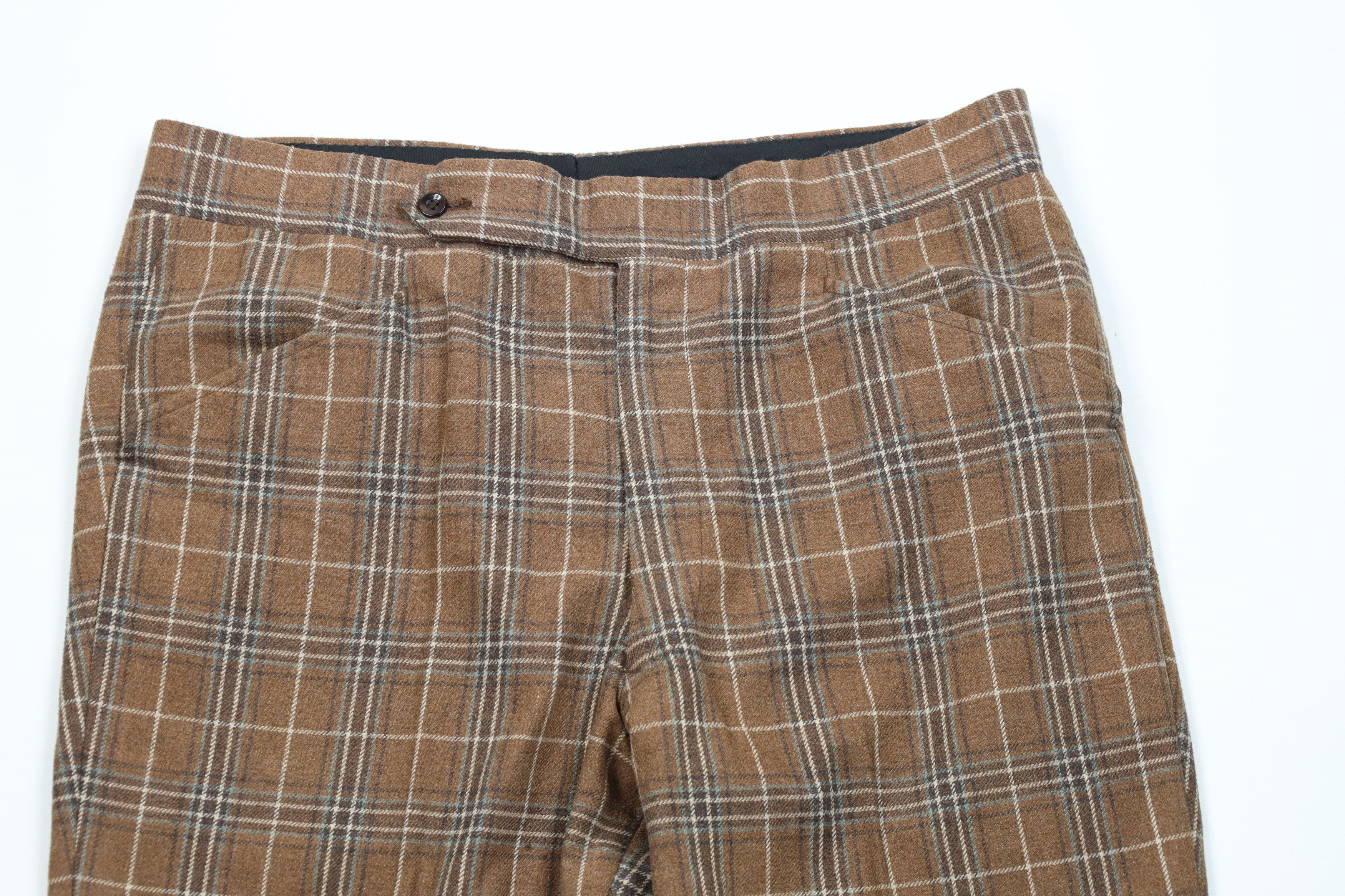 Vintage Vintage 70s Streetwear Flannel Bell Bottoms Pants Plaid USA Size US 34 / EU 50 - 2 Thumbnail