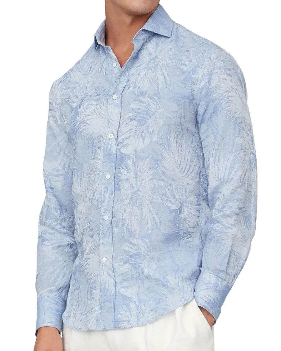 Brunello Cucinelli Shirt in Bright Blue Size US M / EU 48-50 / 2 - 1 Thumbnail
