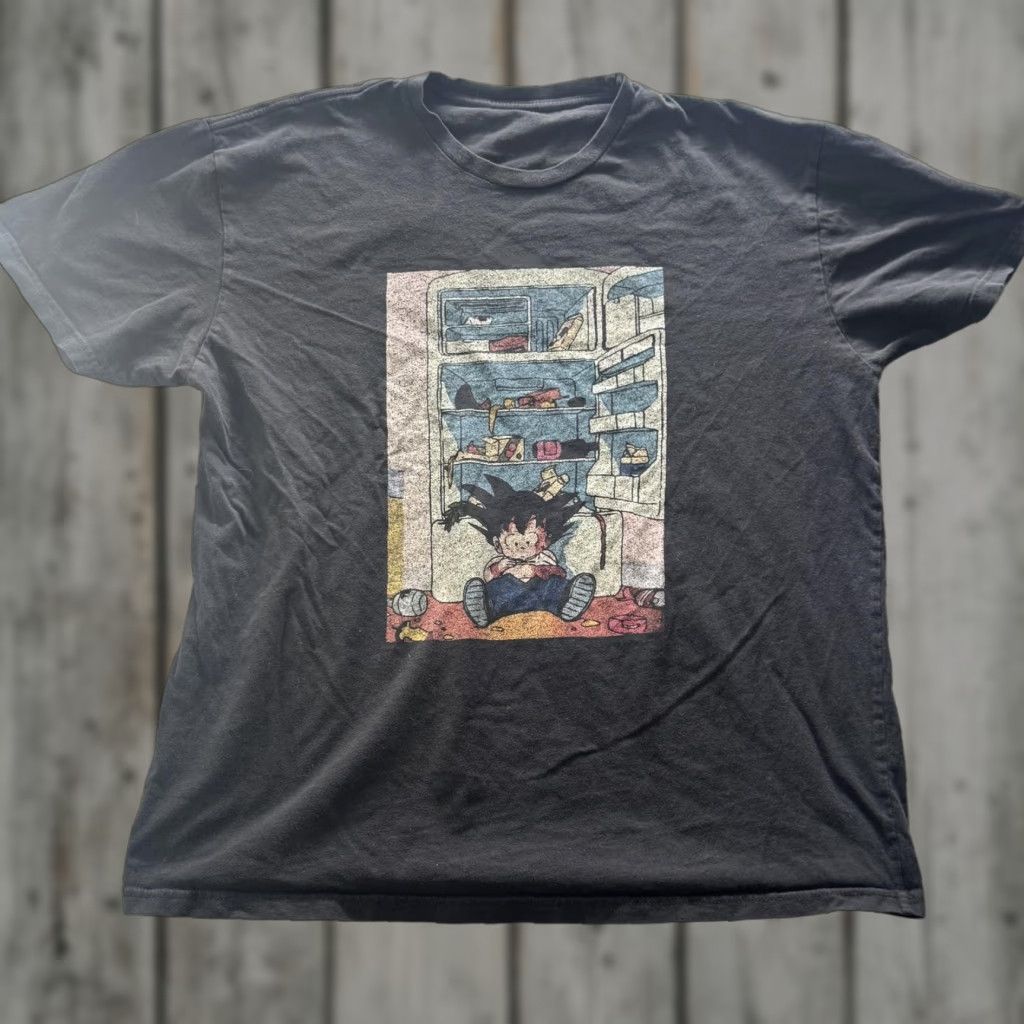 Vintage Dragon Ball Shirt Mens L Black Goku Fridge Graphic Tee Crewneck Anime Cartoon Size US L / EU 52-54 / 3 - 1 Thumbnail