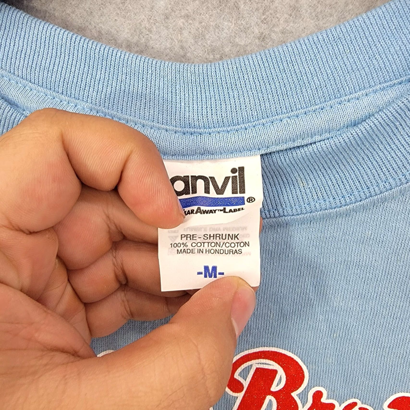 Anvil Monopoly Shirt Size medium Crew Short Sleeve T-shirt Blue 2009 distressed y2k Size US M / EU 48-50 / 2 - 3 Thumbnail