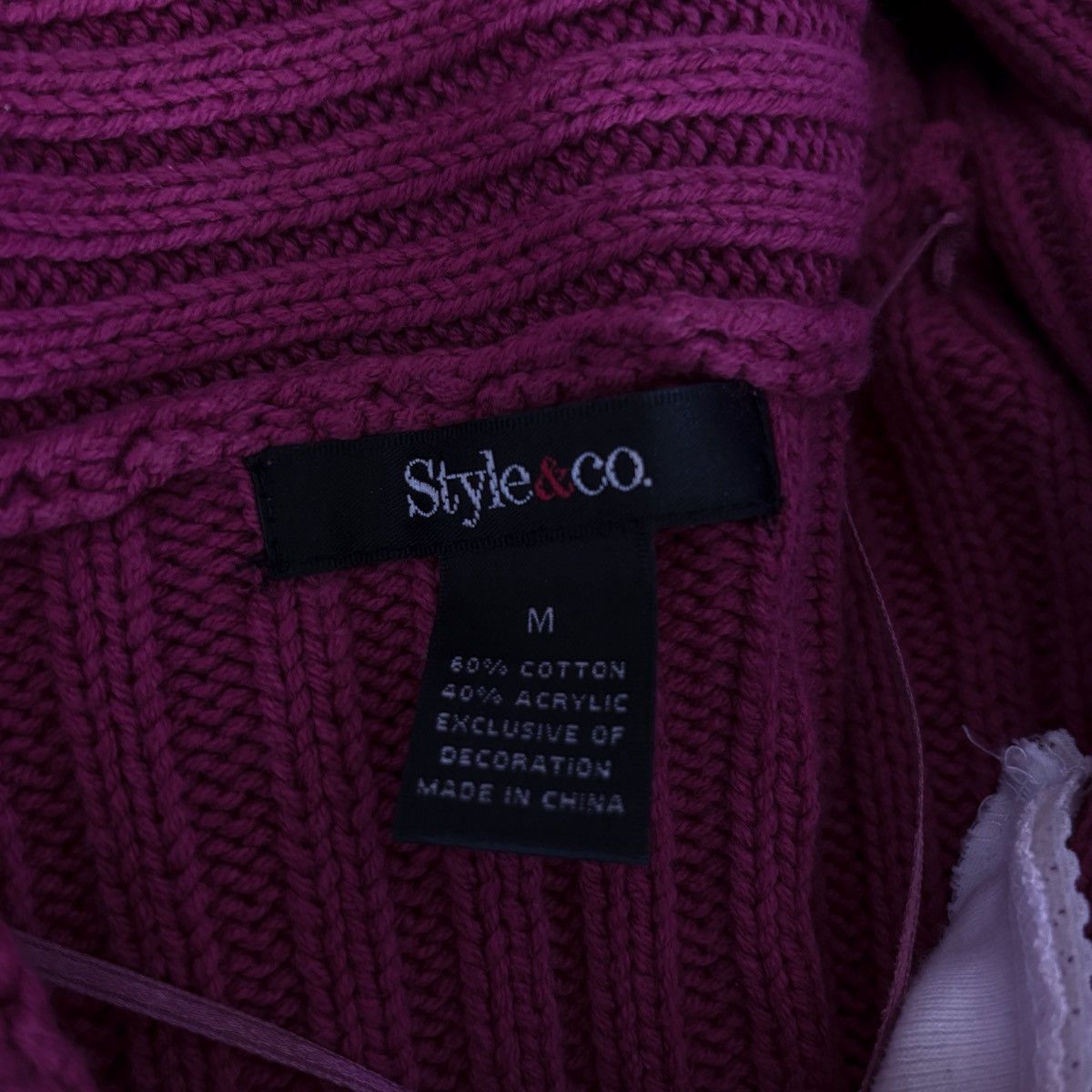 Style & Co Hot Pink Cozy Knit Sweater Size M / US 6-8 / IT 42-44 - 5 Thumbnail