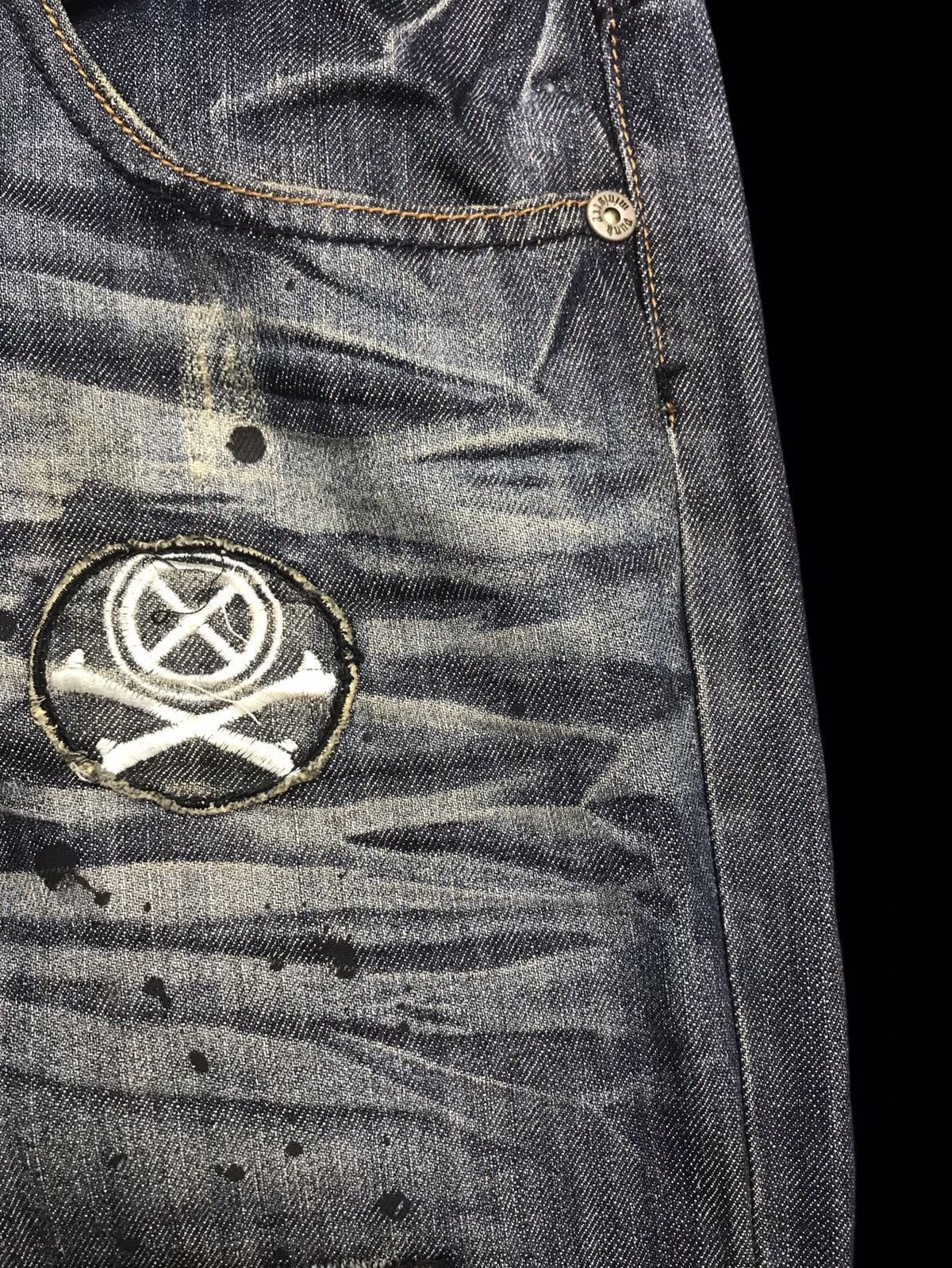 Seditionaries 💥PUNK DENIM💥punk ministry Paint Splatter Punk Denim F301 Size US 31 - 12 Thumbnail