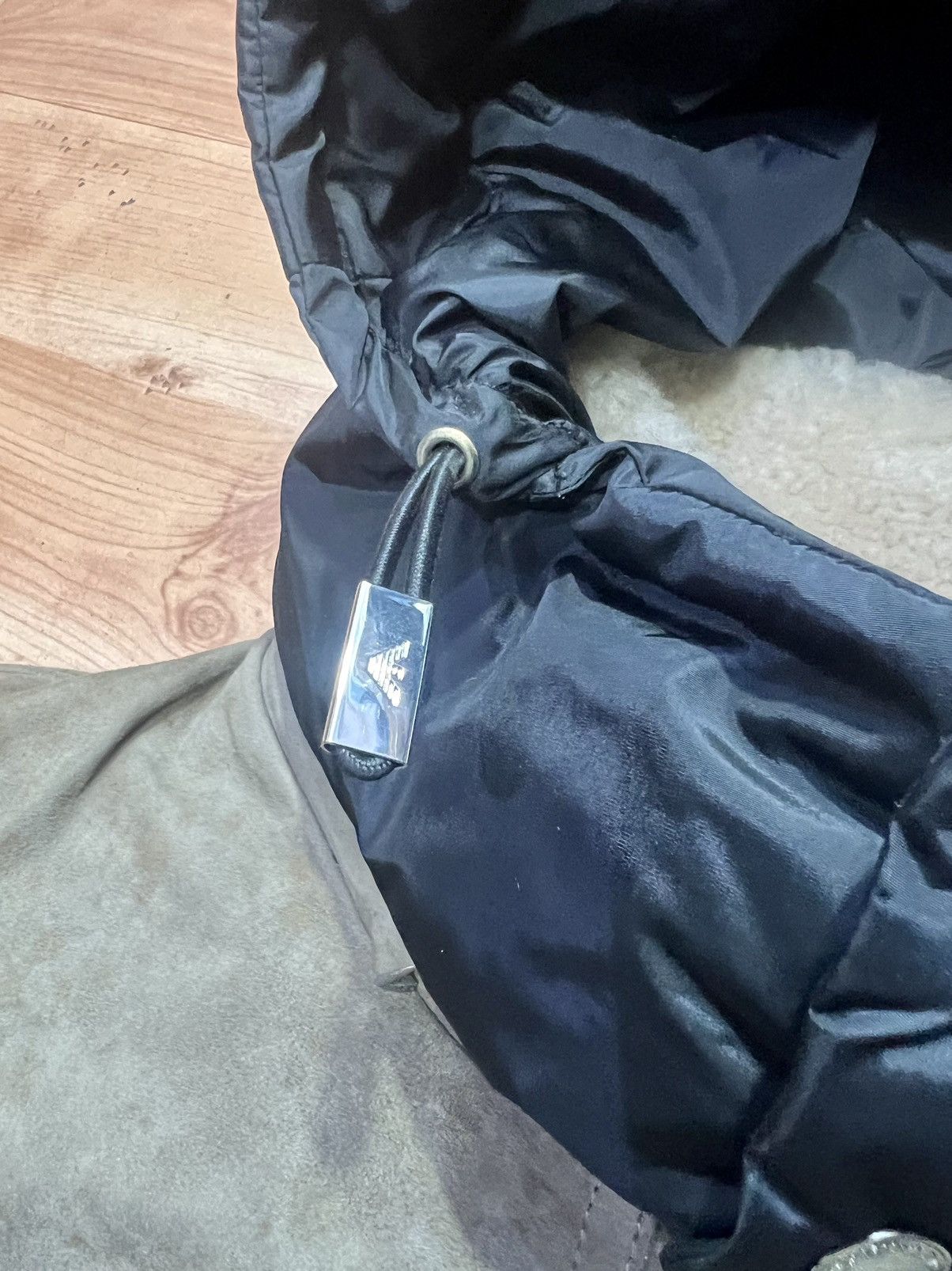 Emporio Armani Emporio Armani hooded Suede and down jacket Size US L / EU 52-54 / 3 - 15 Thumbnail