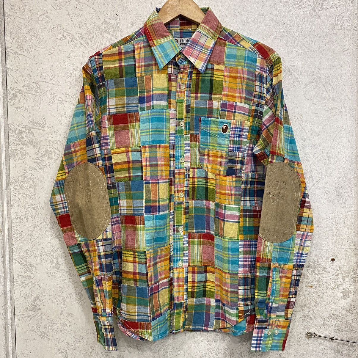 Bape Bape Point Logo Light Patchwork L/S Shirt Size US M / EU 48-50 / 2 - 1 Thumbnail
