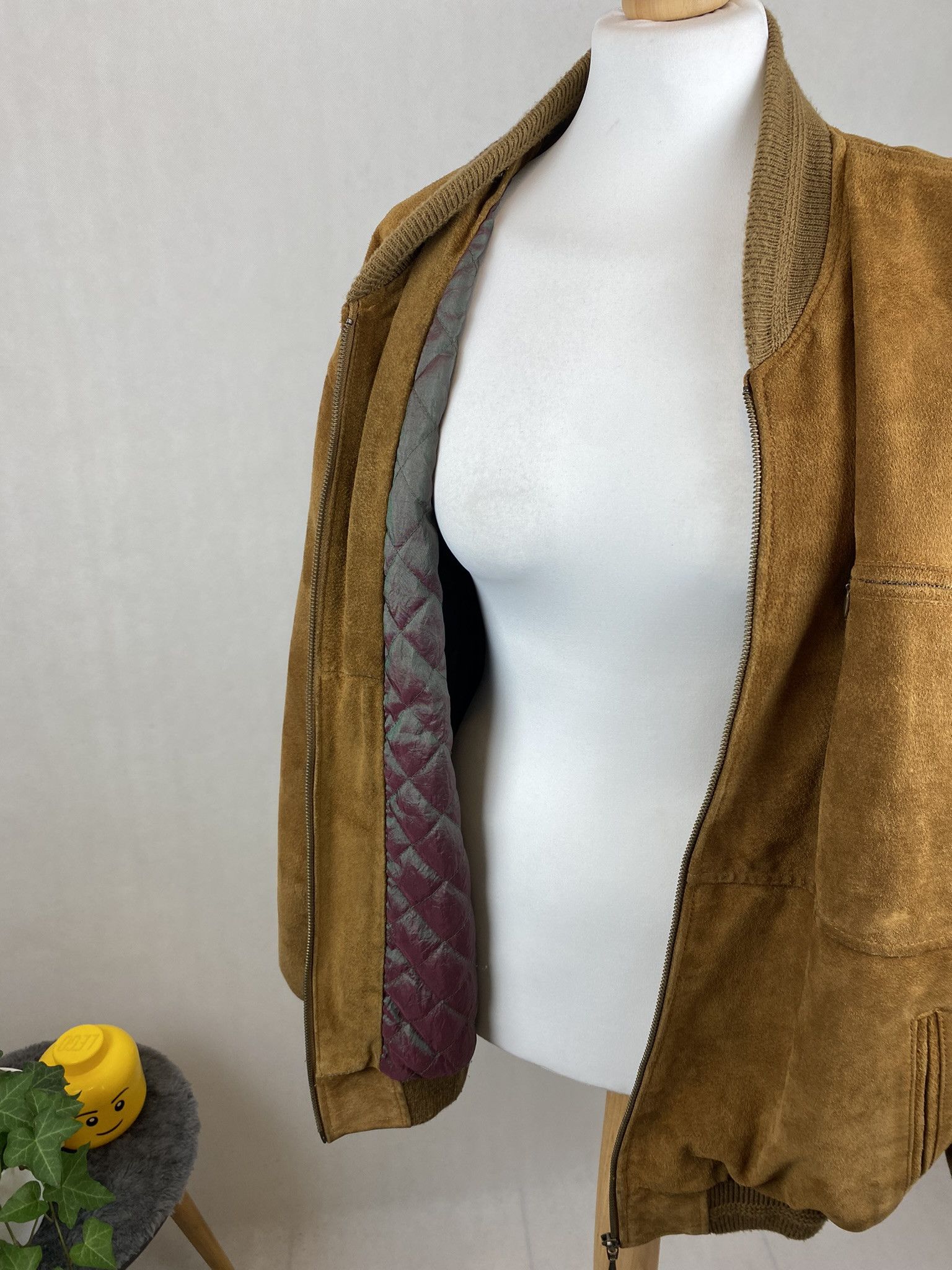 Genuine Leather × Vintage real leather suede jacket bomber rap hip hop oversize Size US XL / EU 56 / 4 - 7 Thumbnail
