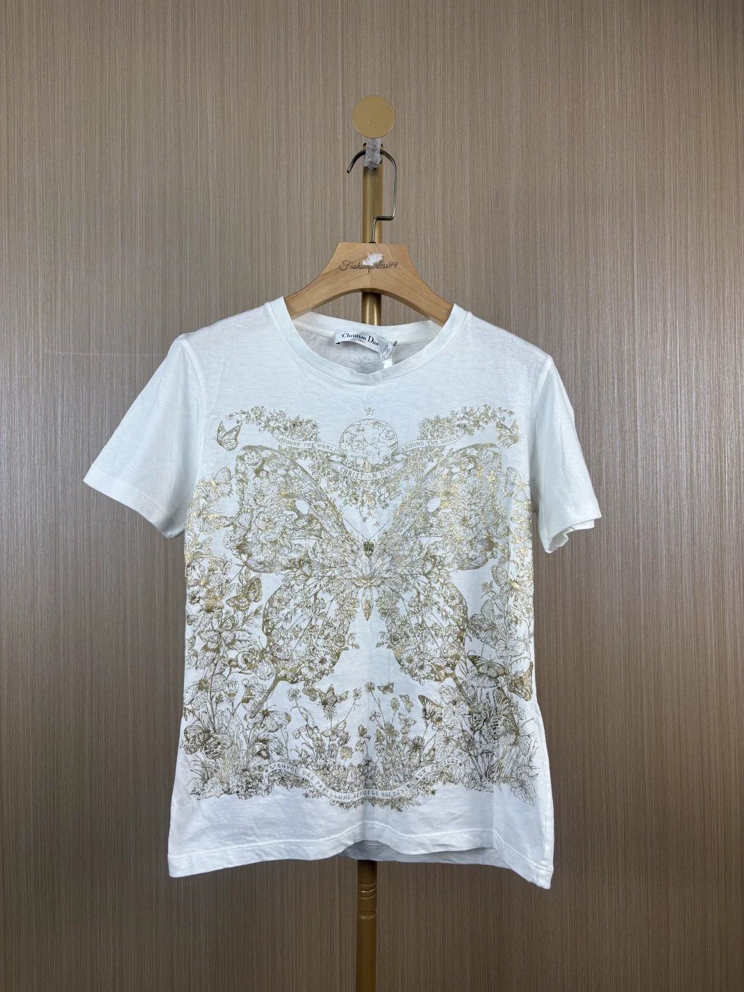 Dior dior gold butterfly print short sleeve shirt Size US XS / EU 42 / 0 - 1 Thumbnail