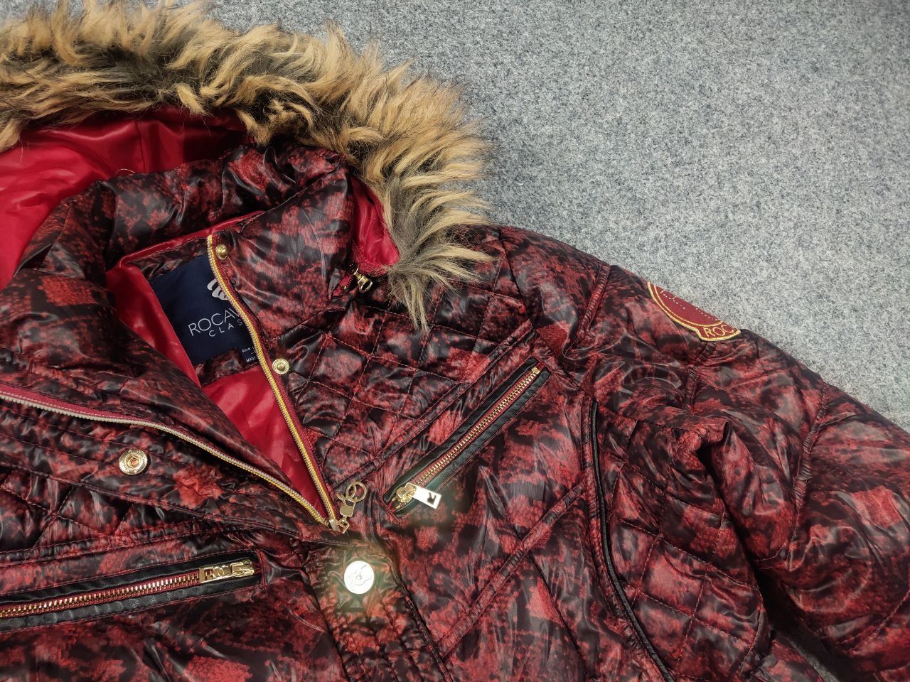 Rocawear Vintage Rocawear Y2K Style red pattern Fur Hoodie Jacket LGB Size L / US 10 / IT 46 - 7 Thumbnail