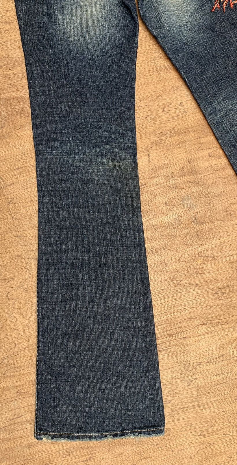 Japanese Brand Rare Sword Jean 44 Peace Embroidered Flare Denim Pants Size US 29 - 14 Thumbnail
