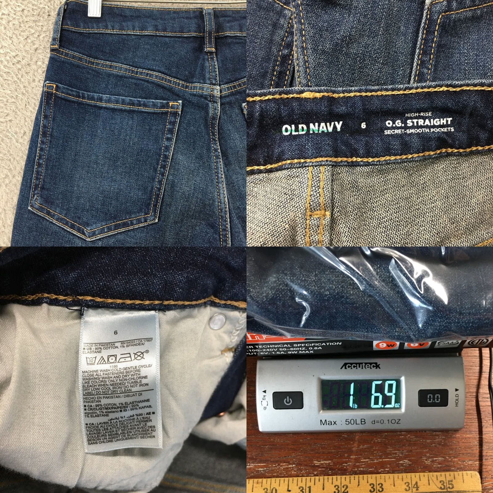 Old Navy Old Navy Jeans Womens 6 Straight Leg 30x28 Blue Denim Distressed Zip Size 28" / US 6 / IT 42 - 10 Thumbnail