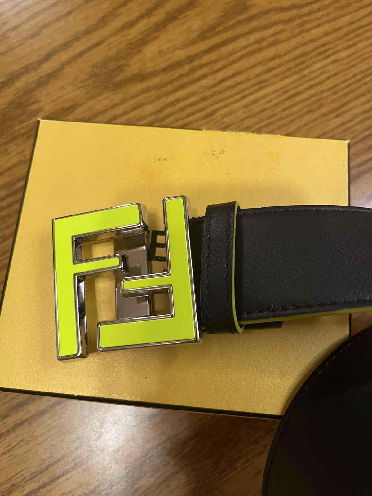 Fendi Fendi FF Logo Leather Belt Size 44 - 3 Thumbnail