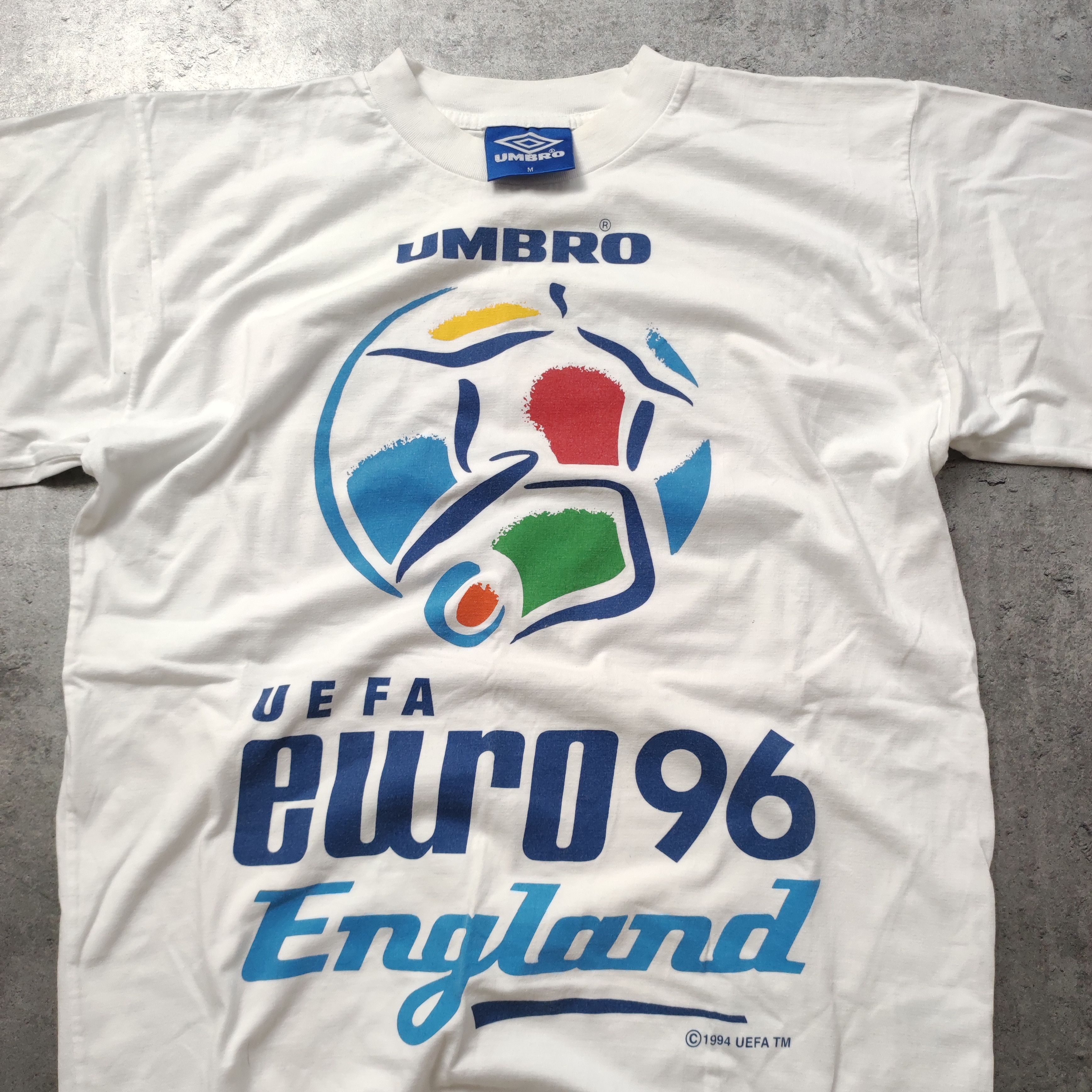 Umbro × Vintage RARE 90s OG 1994 UEFA Euro 1996 England Umbro Promo Tee Size US M / EU 48-50 / 2 - 4 Thumbnail