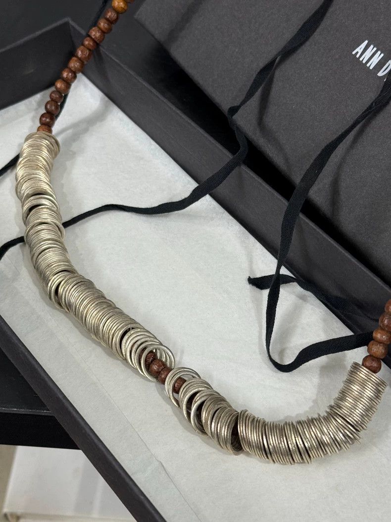Ann Demeulemeester Ann demeulemeester Round Ring Wood Beaded Necklace Size ONE SIZE - 6 Thumbnail