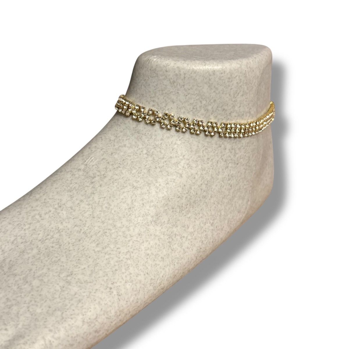 Other Christina Collection gold triple row rhinestone tennis ankle Size ONE SIZE - 2 Thumbnail