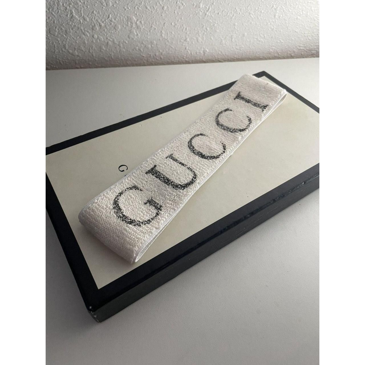 Gucci Elastic Headband Unisex Size M (56-57cm) W/ Logo Gucci Logo Headband | Grailed main image 4