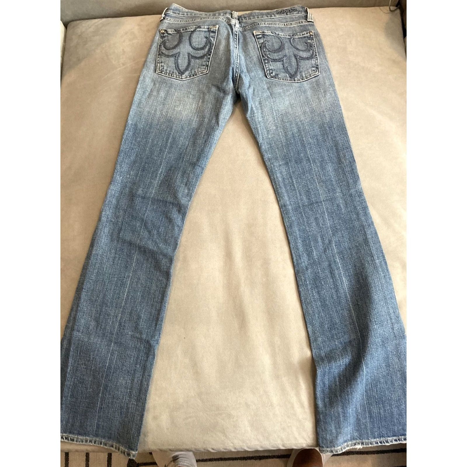 Denime DPD Deluxe Premium Denim Jeans Women's Size 28" X 32" Flared Blue Denim Size 27" / US 4 / IT 40 - 6 Thumbnail