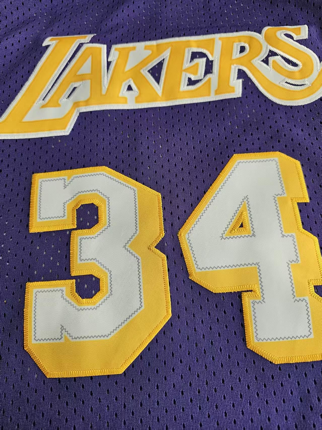 NBA Angeles Lakers #32 Shaquille O'Neal Jersey Purple Size US M / EU 48-50 / 2 - 4 Thumbnail
