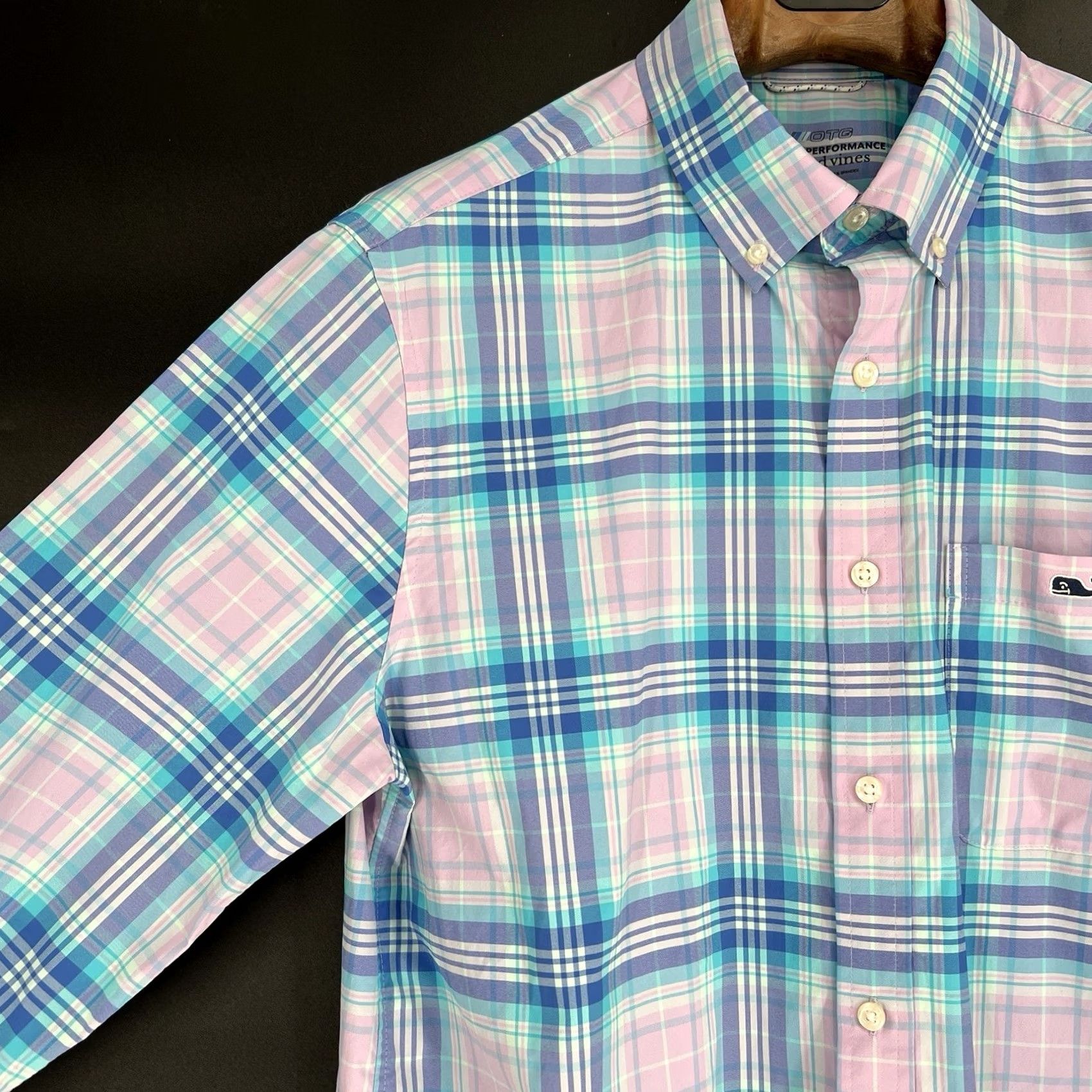 Vineyard Vines Vineyard Vines One The Go Performance Men’s Shirt Multicolor Plaid Button-Up Long Sleeve Large Size US L / EU 52-54 / 3 - 4 Thumbnail