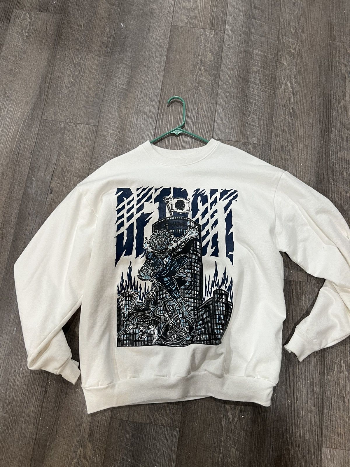 Vengeful Detroit Lions VENGEFUL - Renaissance Crewneck - L - White Size US L / EU 52-54 / 3 - 1 Thumbnail