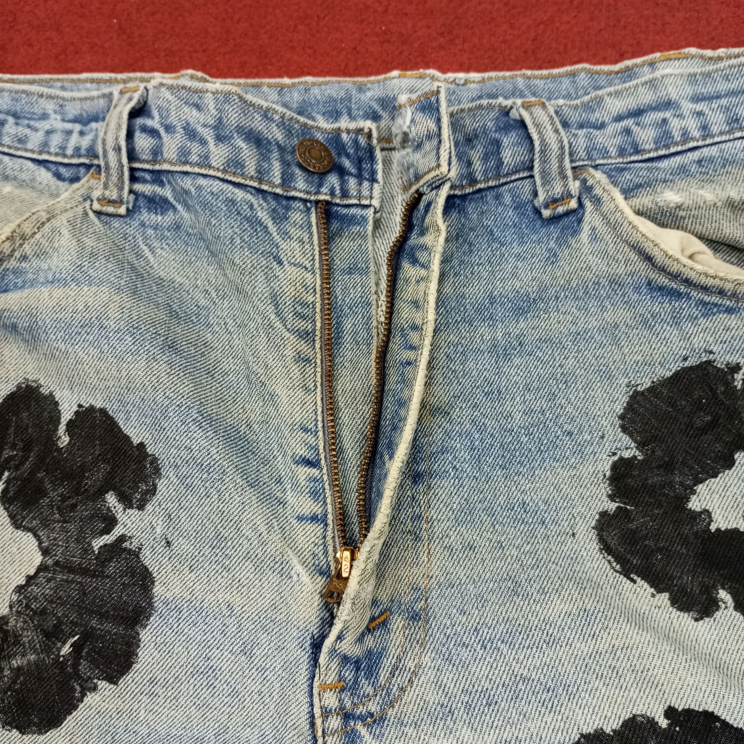 Levi's Levis Fashion Style Custom Flowers Design Jeans Size US 33 - 12 Thumbnail