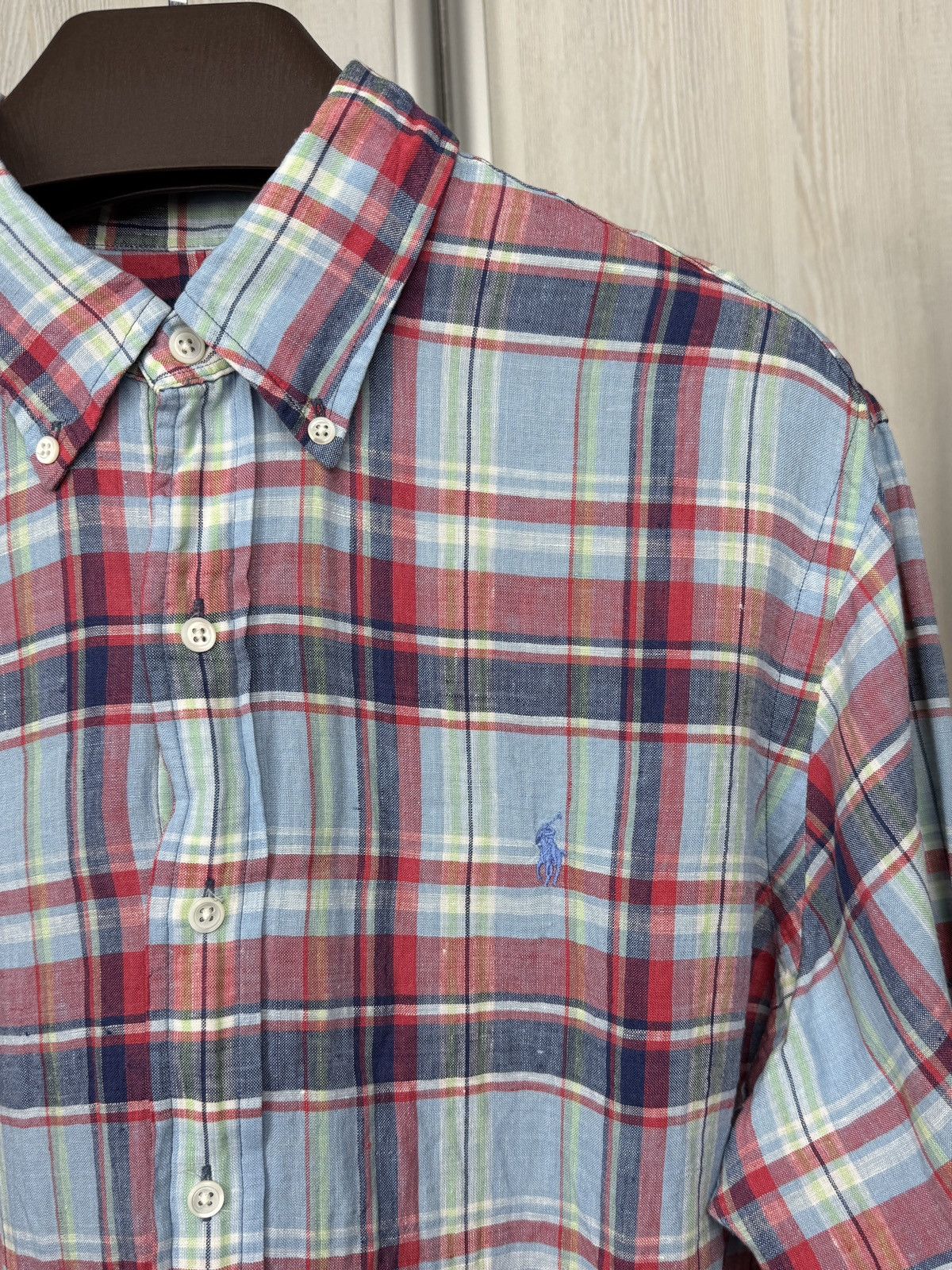 Polo Ralph Lauren Polo Ralph Lauren pure linen checkered multicolour shirt Size US XL / EU 56 / 4 - 8 Thumbnail