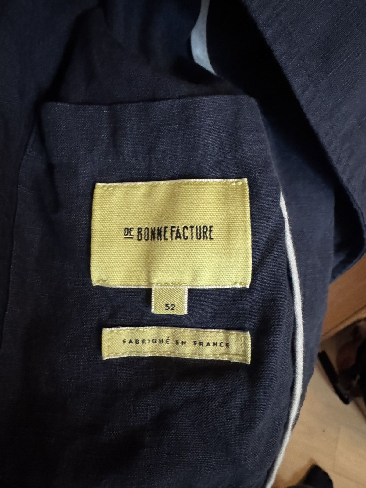 De Bonne Facture Essential Unstructured Linen Jacket Size 42R - 3 Thumbnail