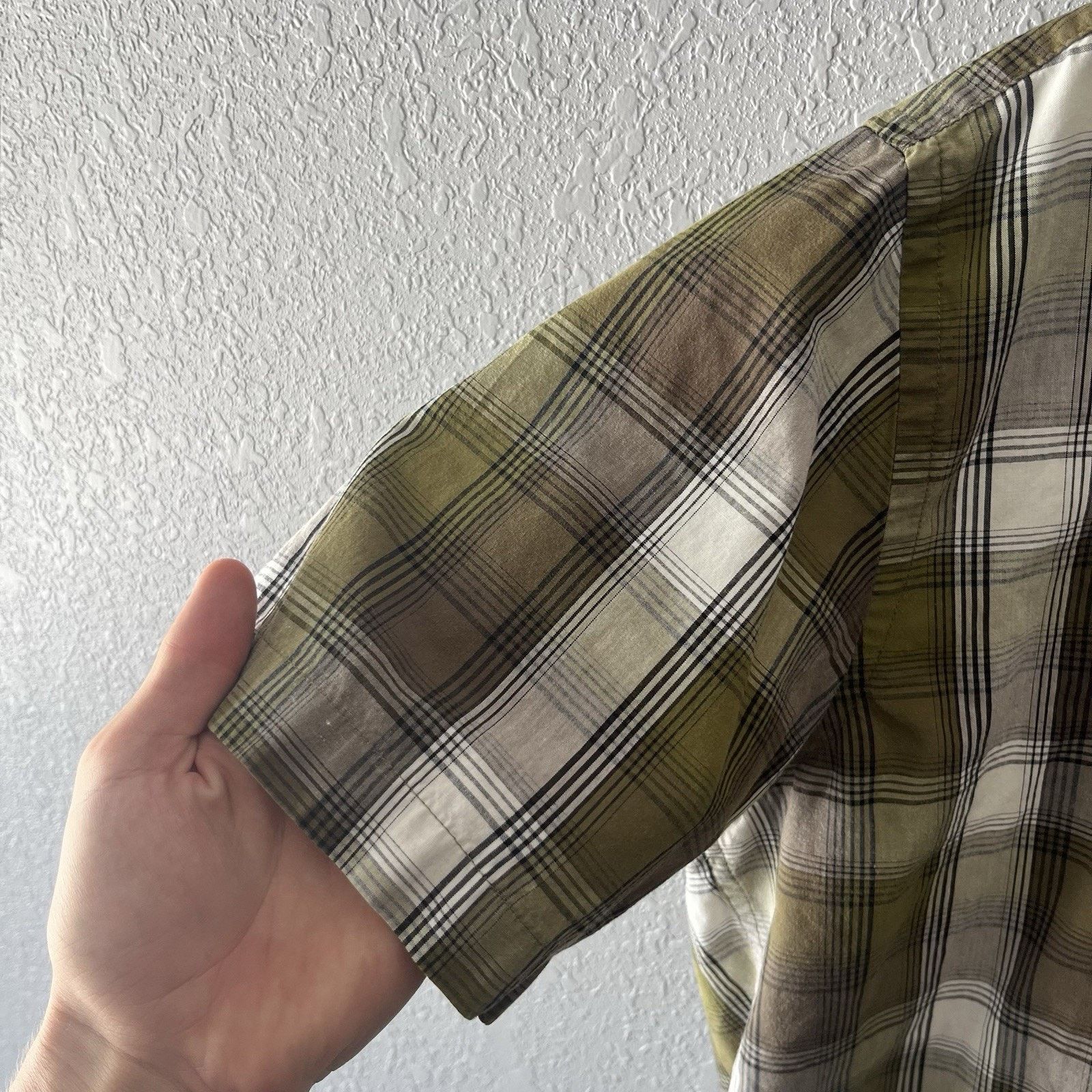 George 2000s George Casual Green Button Down Shirt Men’s Large Plai Size US L / EU 52-54 / 3 - 3 Thumbnail