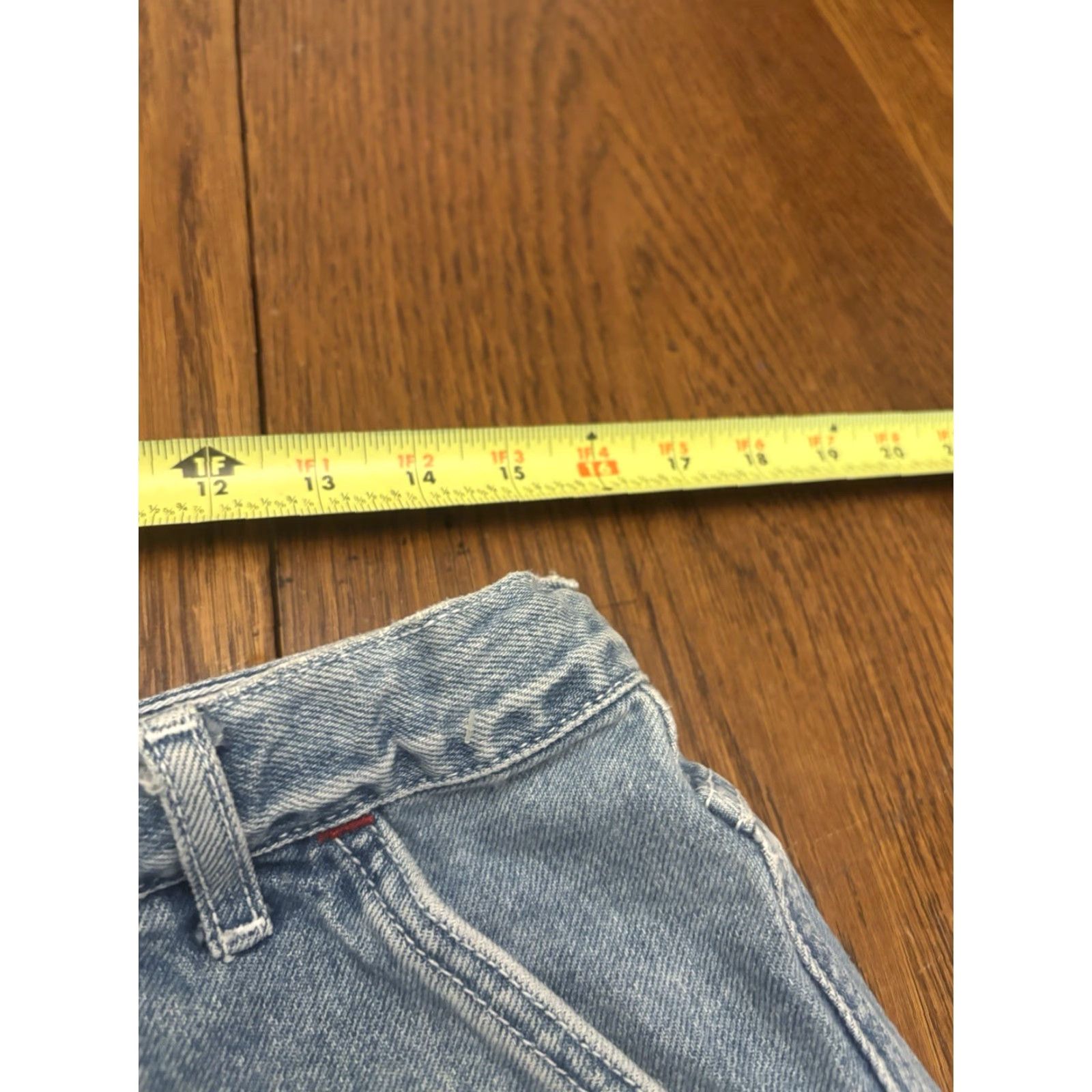 Denime Venezia DENIM JEANS Shorts WOMENS 14 BLUE DENIM Pocket 5-Pocket Design Flat Front Jeans Style Mens Womens Size 36" / US 14 / IT 50 - 5 Thumbnail