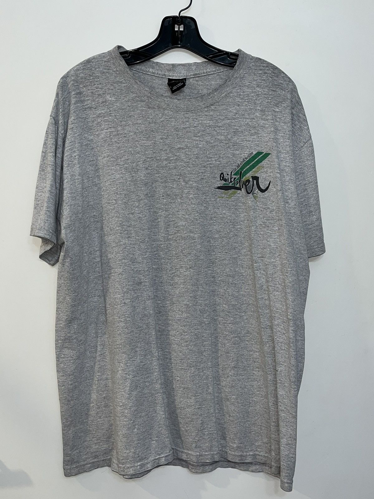 Quiksilver Crazy Vintage Y2K Faded Baggy Skater ERD Quiksilver Surf Tee Size US L / EU 52-54 / 3 - 3 Thumbnail