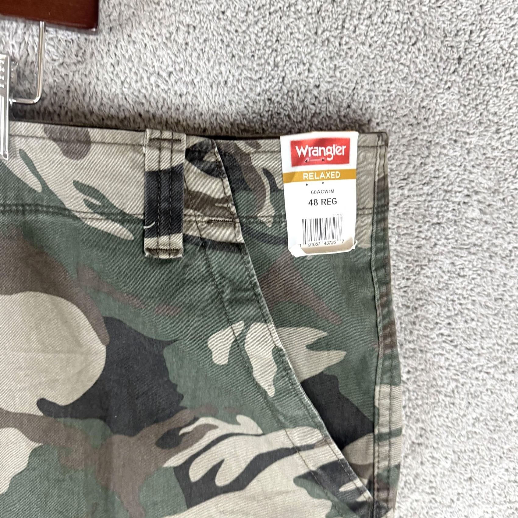 Wrangler Wrangler Cargo Shorts Mens 48 Green Camo Relaxed Fit Stretch Outdoor Tech Pocket Size US 32 / EU 48 - 4 Thumbnail