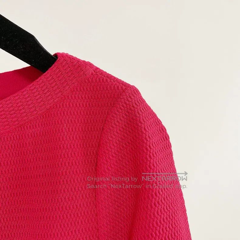 Alaia Alaia Red Knit Top Size S / US 4 / IT 40 - 3 Thumbnail