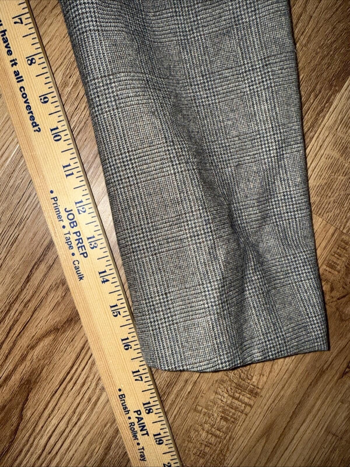 Chaps Ralph Lauren Vtg Chaps Ralph Lauren Gray Plaid Blazer Sport Coat 48 USA Size 48R - 7 Thumbnail