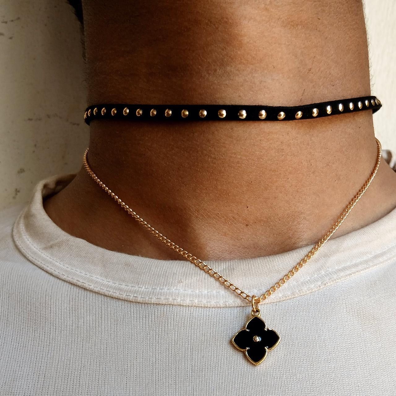 Other Retro Double Layer Metal Chain Pendant Necklace Size ONE SIZE - 3 Thumbnail