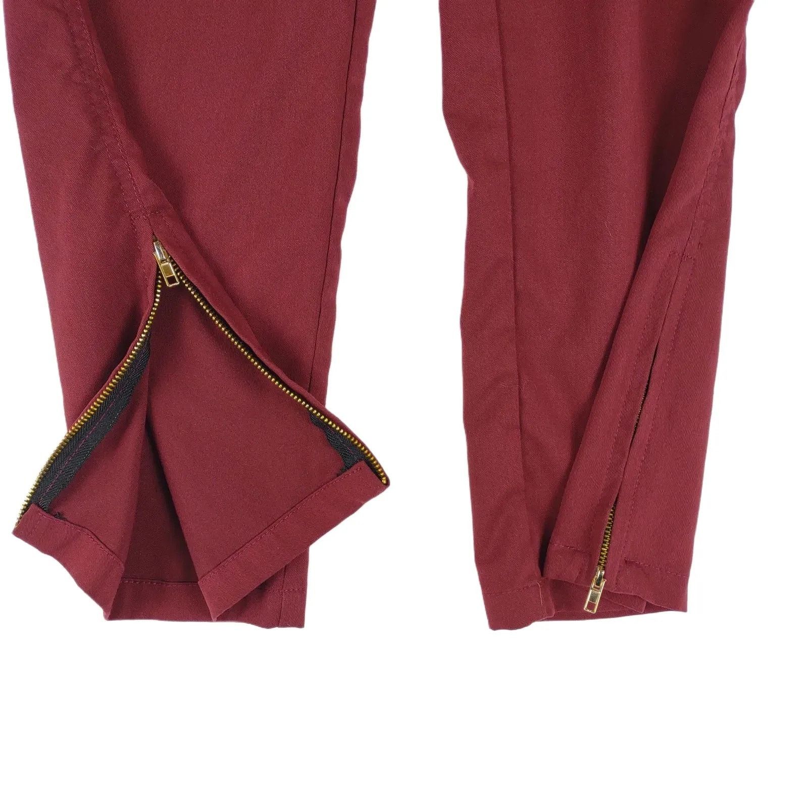 Other NiaaHinn Scrubs Burgundy Zipper Ankle Cargo Pocket Pants Size 32" / US 10 / IT 46 - 5 Thumbnail