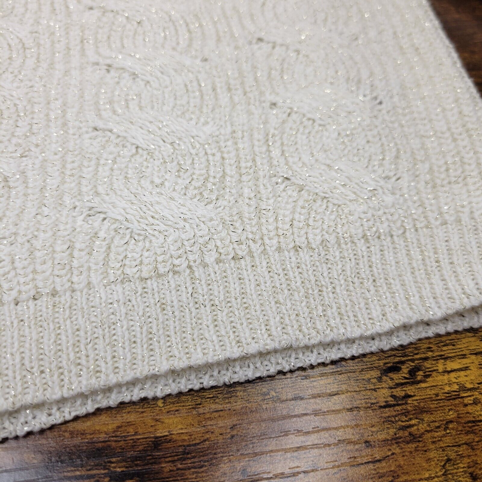 Other Liz Claiborne M White Knit Patterned Sweater Pullover Size M / US 6-8 / IT 42-44 - 12 Thumbnail