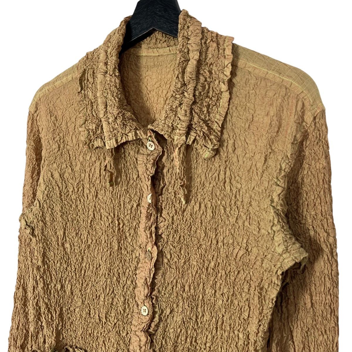 Designer × Issey Miyake × Japanese Brand Issey Miyake Me Button Up Stretchable Blouse Shirt Size S / US 4 / IT 40 - 2 Thumbnail