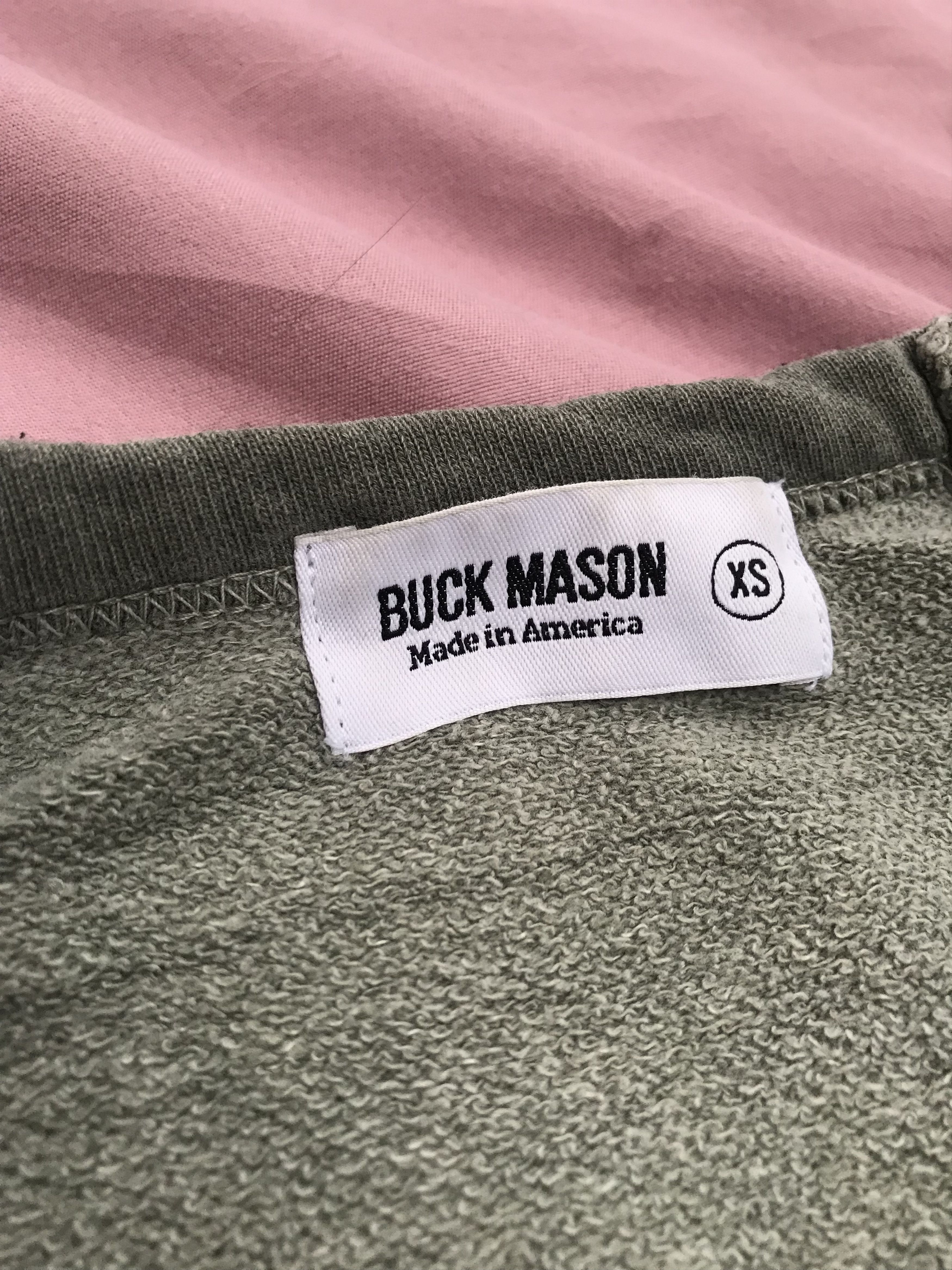 Buck Mason BUCK MASON MADE IN LOS ANGELES AMERICA GREEN WASHED CREWNECK Size US S / EU 44-46 / 1 - 1 Thumbnail