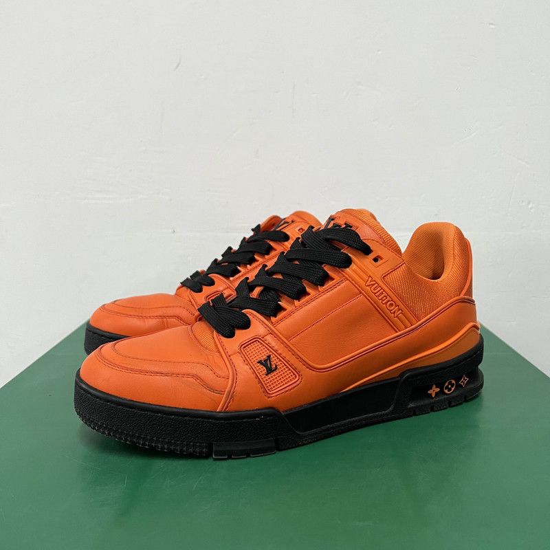 Louis Vuitton Louis Vuitton Trainer Low Top Sneakers in Orange 0079 Size US 9.5 / EU 42-43 - 1 Thumbnail