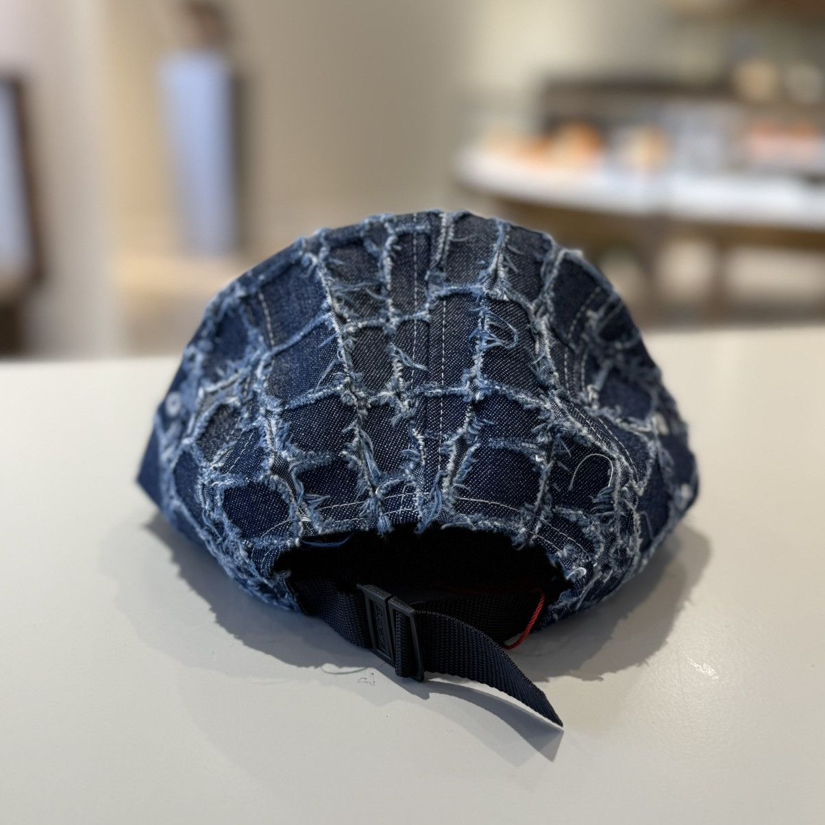 Supreme Supreme Frayed Croc Denim Camp Cap Indigo Size ONE SIZE - 3 Thumbnail