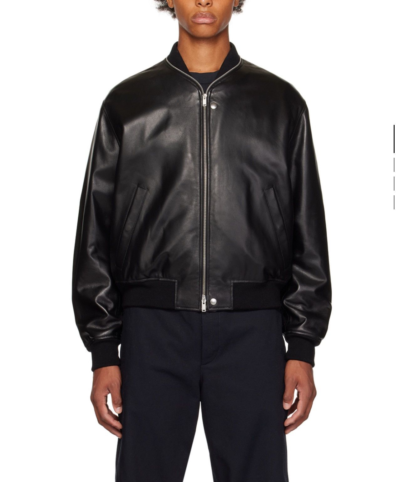 image of Jil Sander Two-Way Leather in Black, Men's (Size XL)