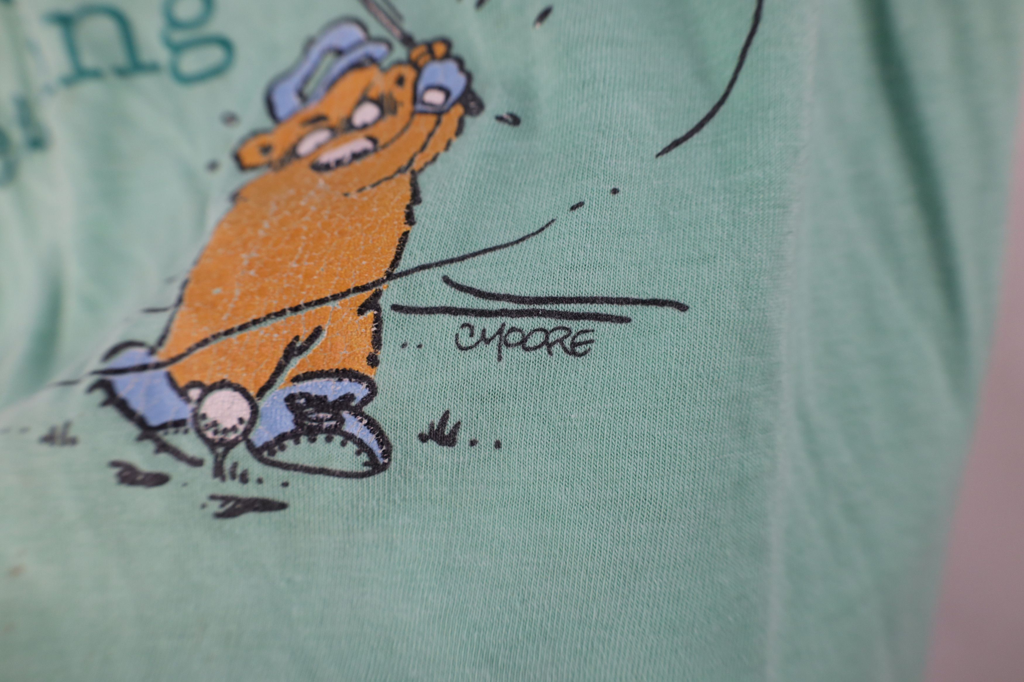 Vintage Vintage 80s 90s Funny Golf Short Sleeve T-Shirt Green USA Size US XL / EU 56 / 4 - 7 Thumbnail