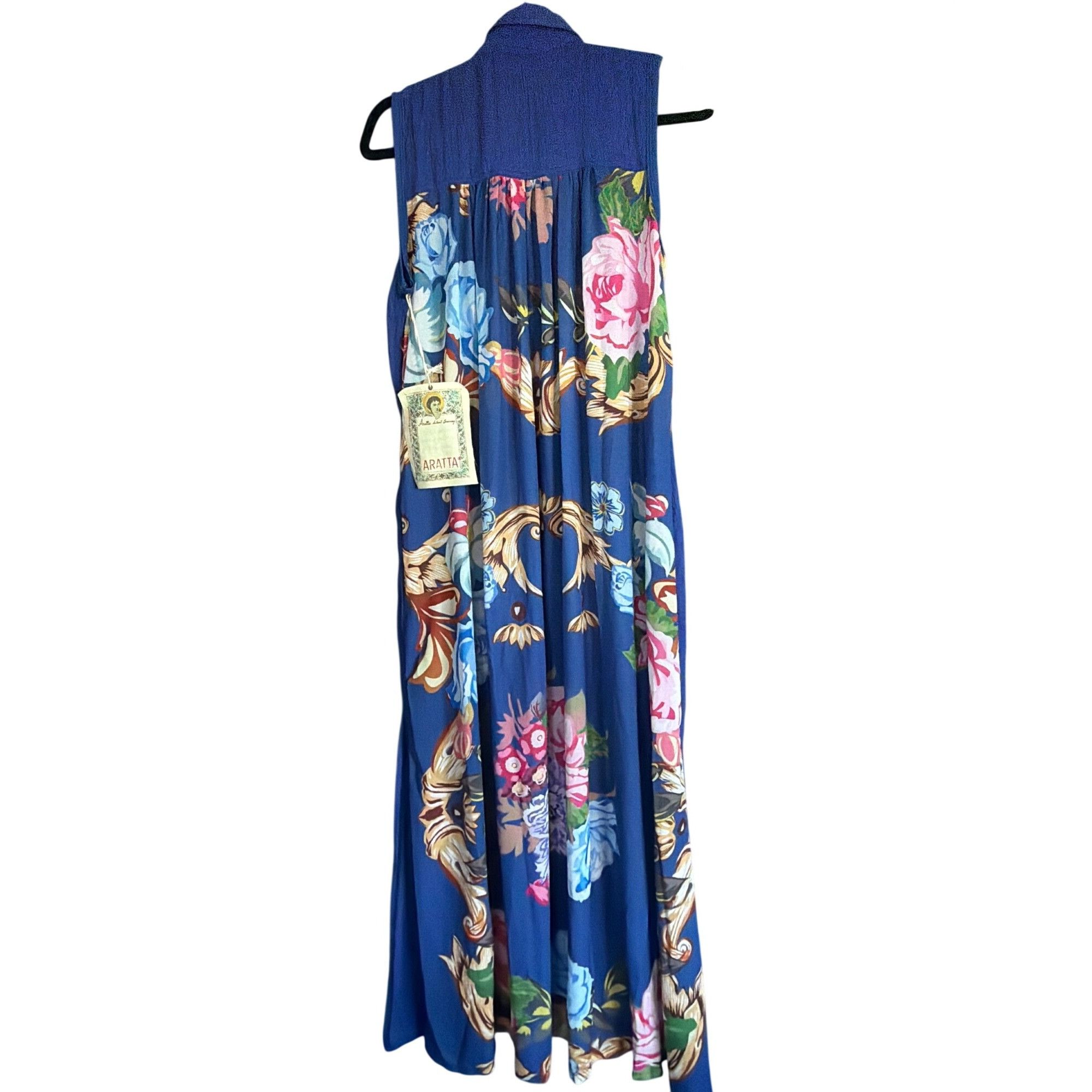 Other NWT Aratta Adonis Blue Embroidered Maxi Duster Shirt Dress S Size S / US 4 / IT 40 - 11 Thumbnail