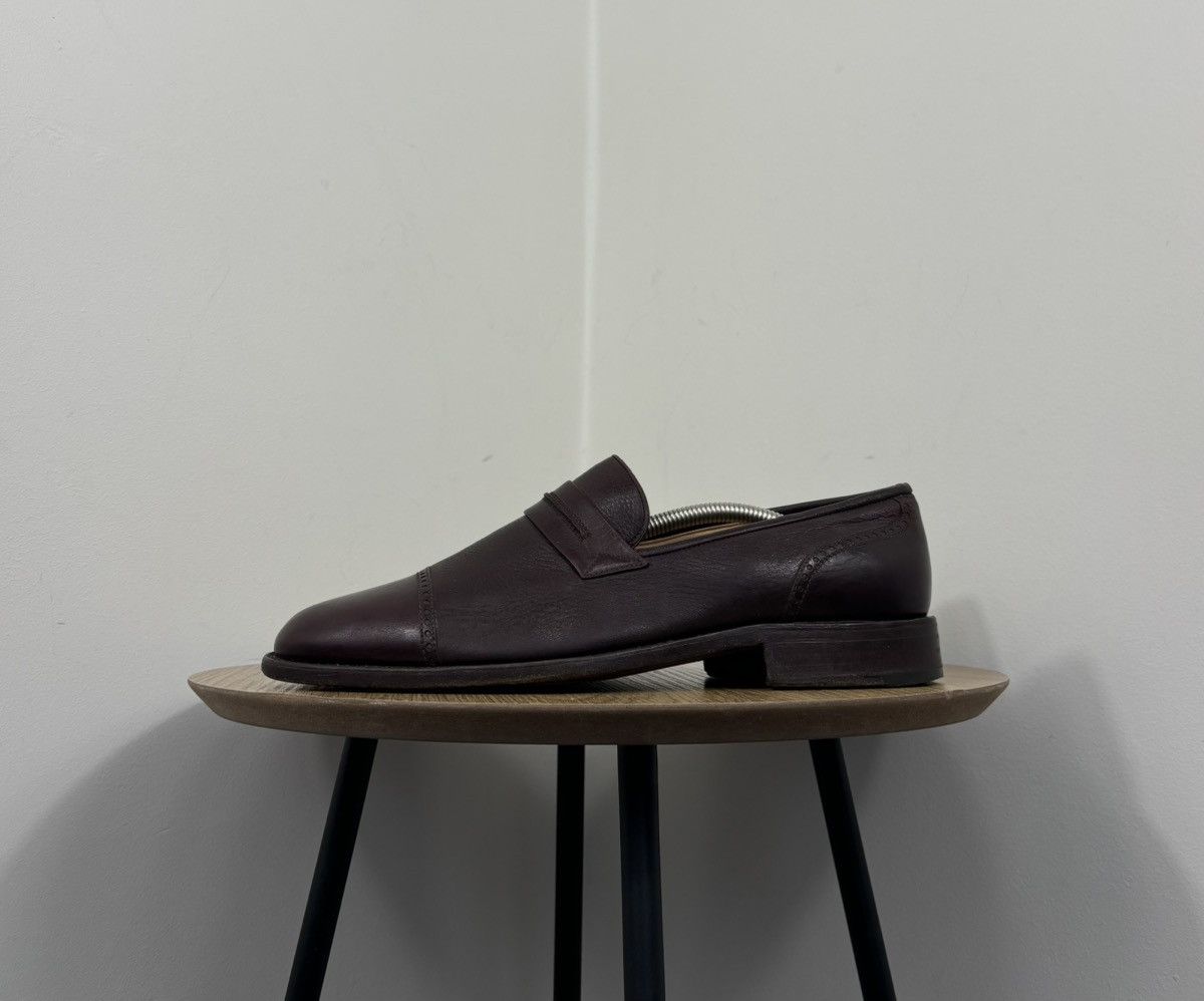 Gravati Gravati Vintage Men’s Burgundy Brown Leather Penny Loafers Size US 8.5 / EU 41-42 - 12 Thumbnail