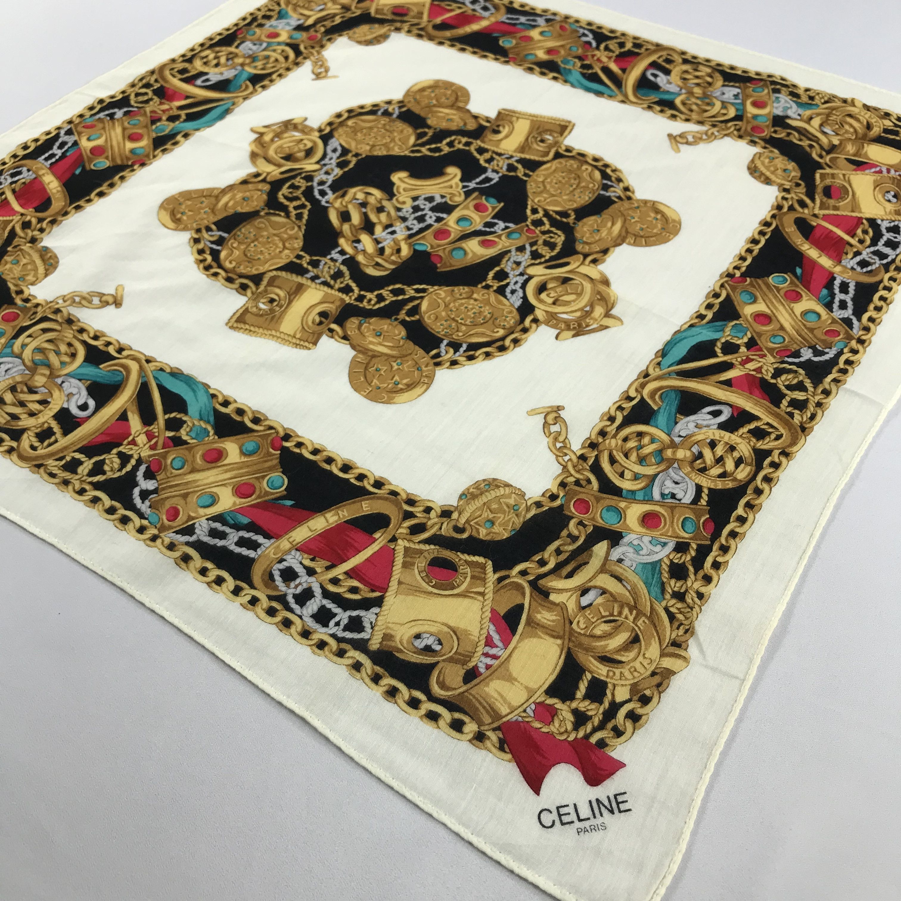 Celine × Vintage Celine Bandana / Handkerchief / Neckerchief - S2123 Size ONE SIZE - 2 Thumbnail