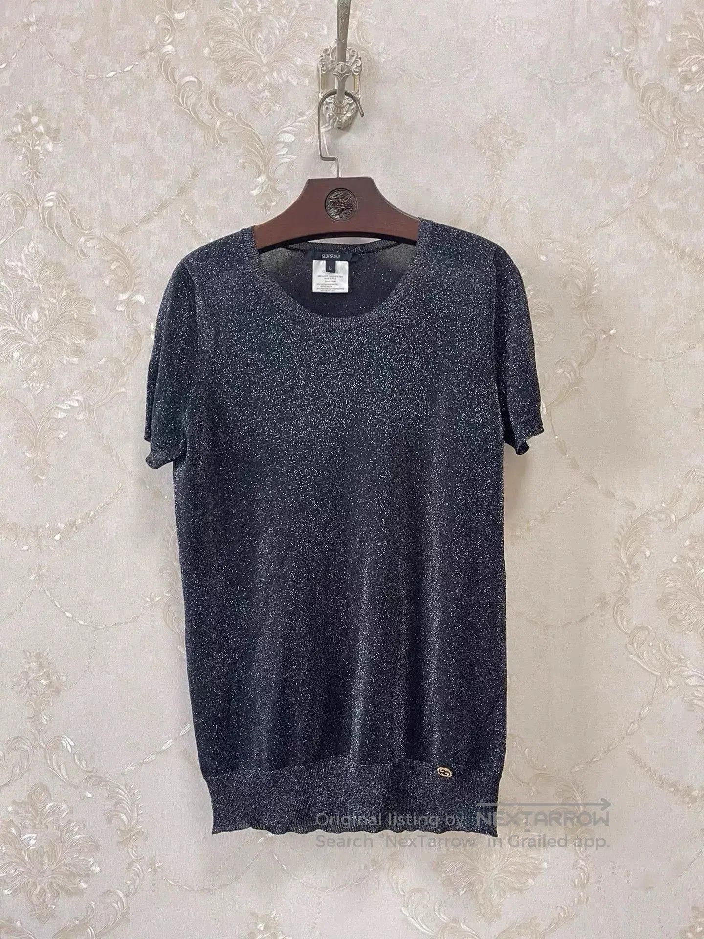 Gucci Gucci Runway Shiny Knit T-shirt. Size M / US 6-8 / IT 42-44 - 1 Thumbnail