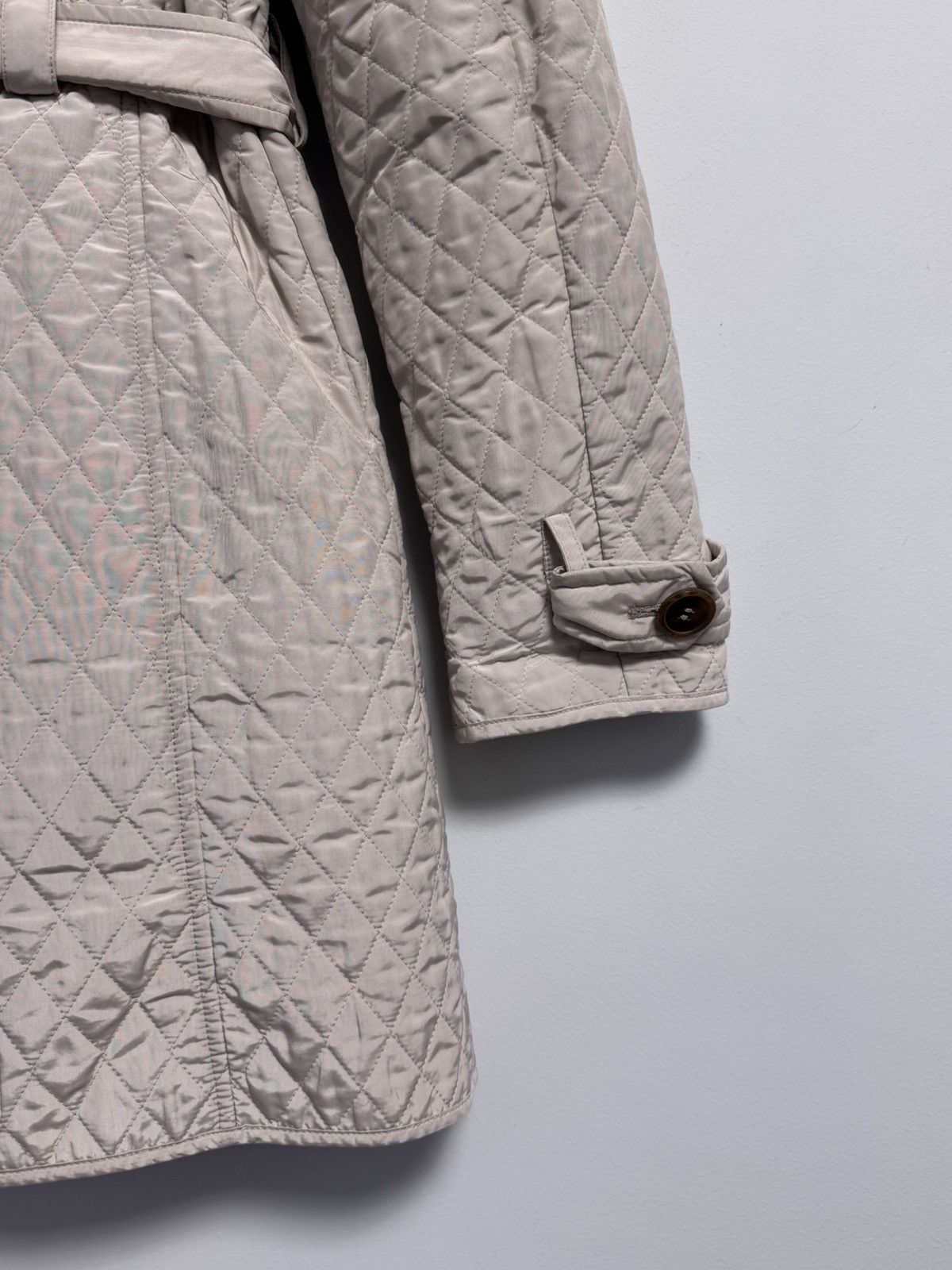 Max Mara Max Mara Quilted Trench Belted Jacket Gray Silver Puffer Size M / US 6-8 / IT 42-44 - 18 Thumbnail