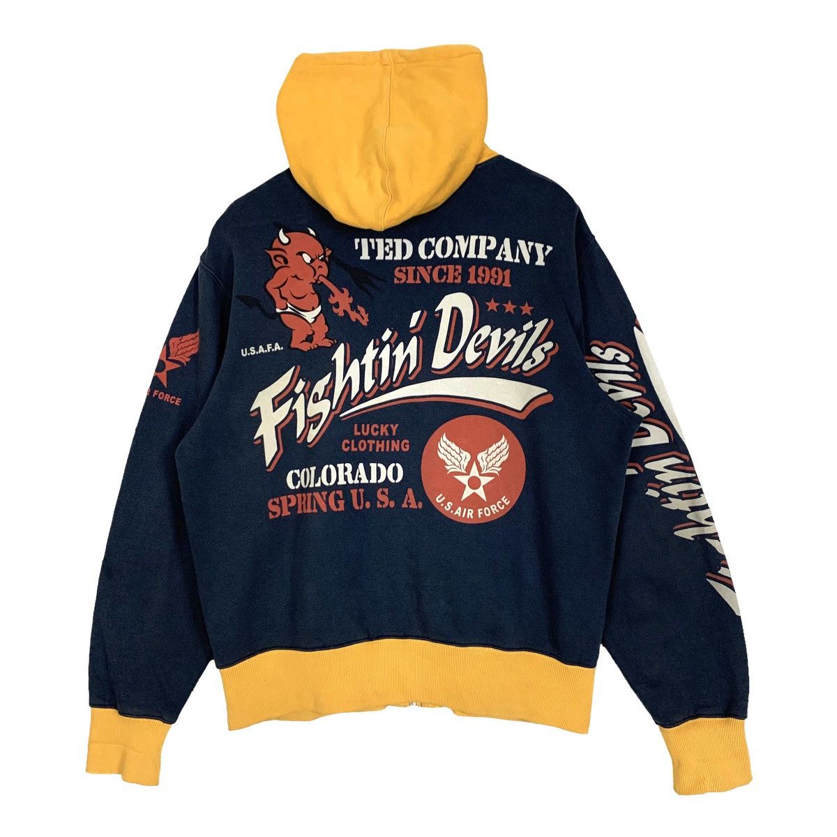 Tedman Vintage Tedman Company U.S. Air Force Full Zip Hoodie Size M Size US M / EU 48-50 / 2 - 10 Thumbnail