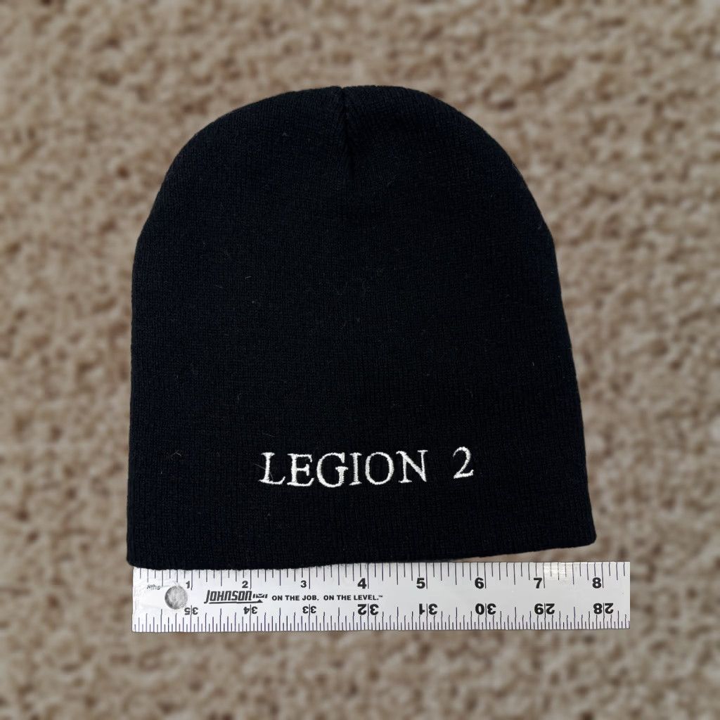 Vintage Legion 2 Beanie Toque Adult One Size Black Knit 100% Acrylic Embroidered Ski Size ONE SIZE - 1 Thumbnail