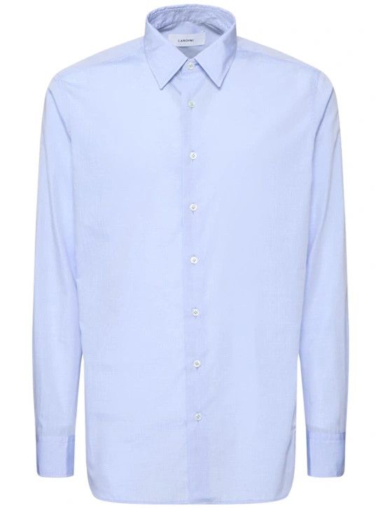 Lardini o1lsvrm0425 Cotton Poplin Shirt in Blue Size US L / EU 52-54 / 3 - 1 Thumbnail