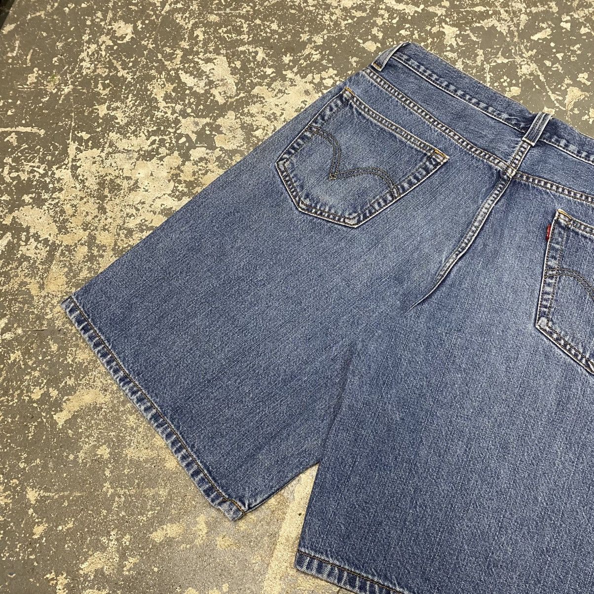 Levi's × Vintage Vintage Levi’s 550 Blue Denim Jean Shorts Jorts Y2K Size US 35 - 10 Thumbnail