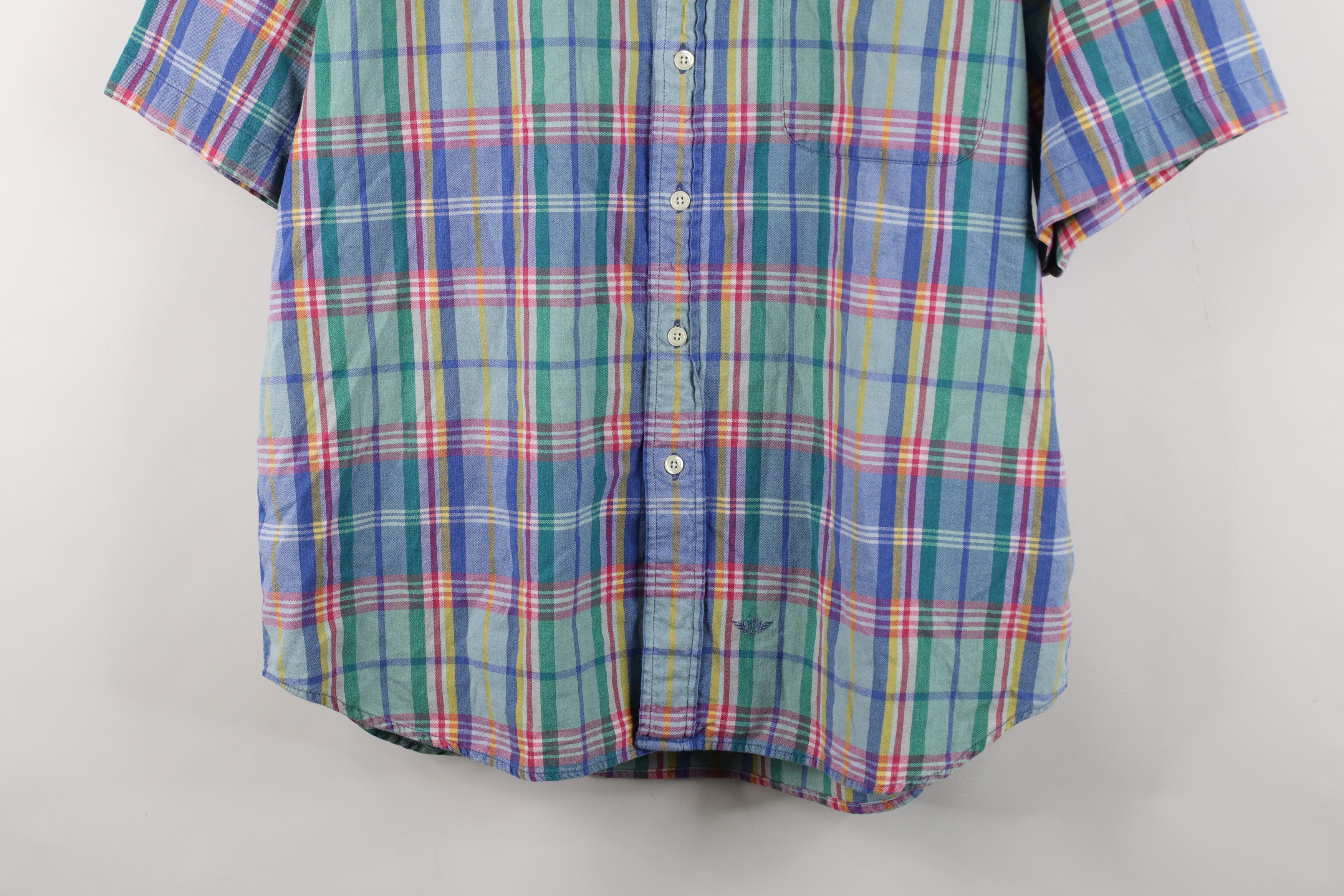 Vintage Vintage 90s Streetwear Plaid Collared Button Down Shirt Size US L / EU 52-54 / 3 - 3 Thumbnail